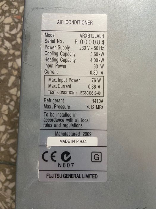 Płyta główna klimatyzacji  Fujitsu, model ARXB12LALH