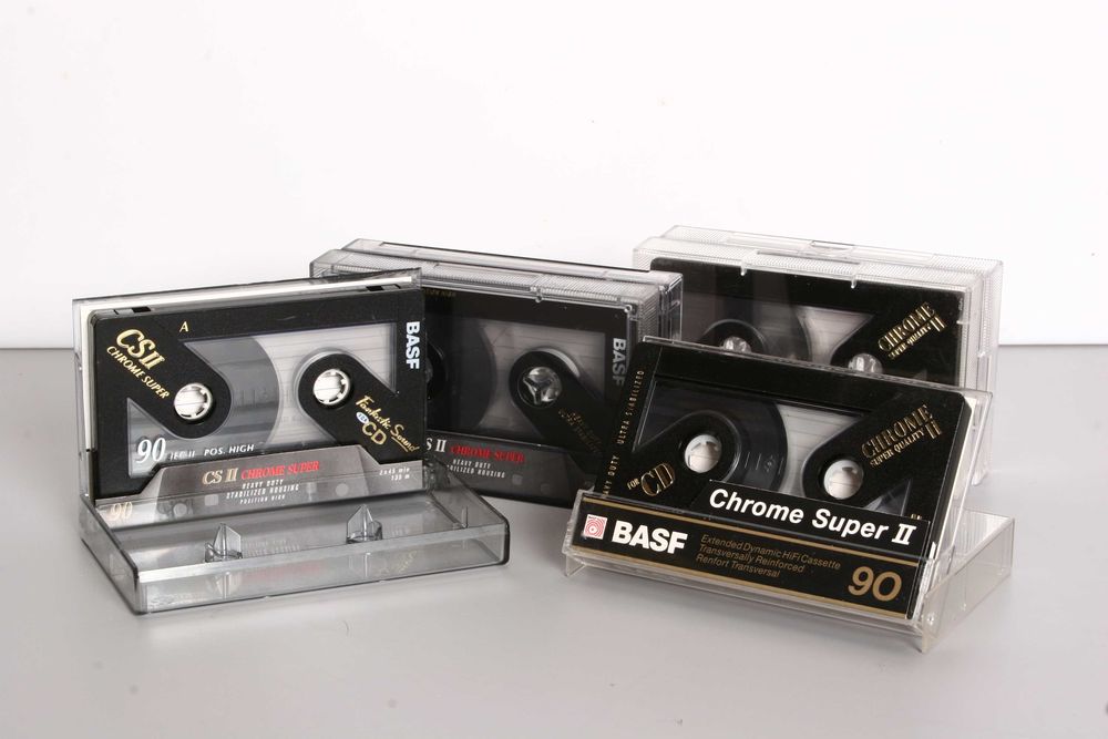 Kasety magnetofonowe BASF taśma chromowa 13szt