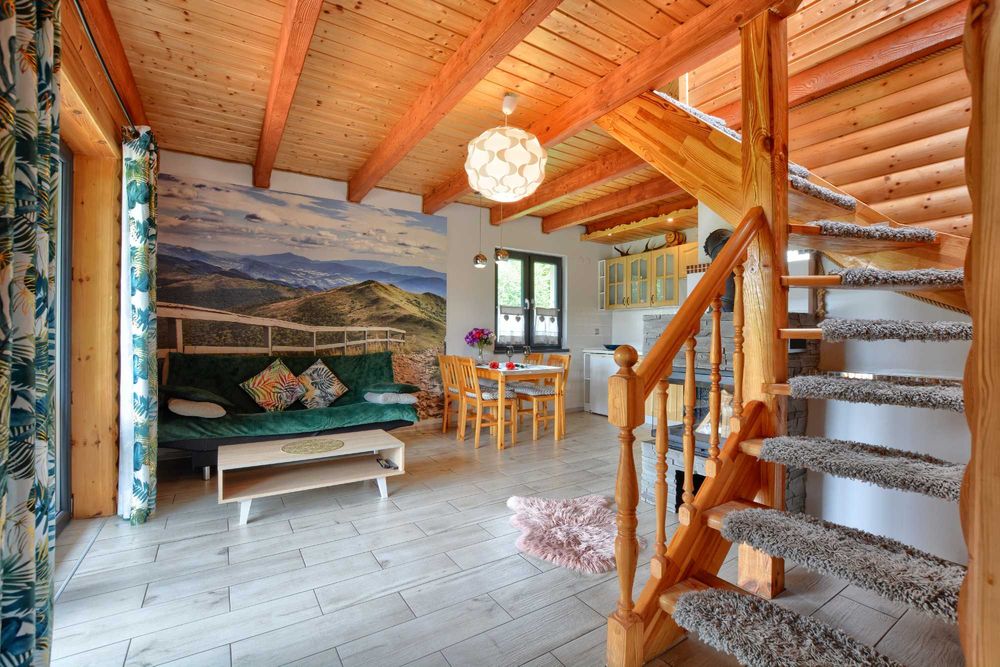 Domek w Bieszczadach całoroczny z kominkiem