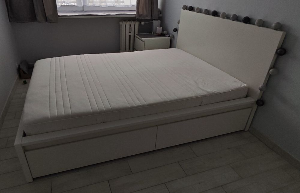 Łóżko MALM Ikea 140x200 Białe Łódź Widzew