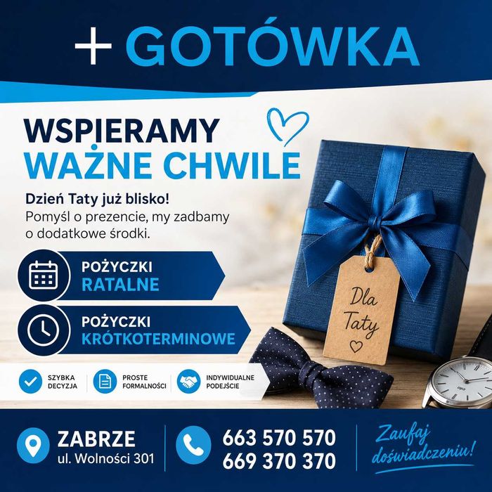 Szybka gotówka, pożyczka na oświadczenie - Zabrze