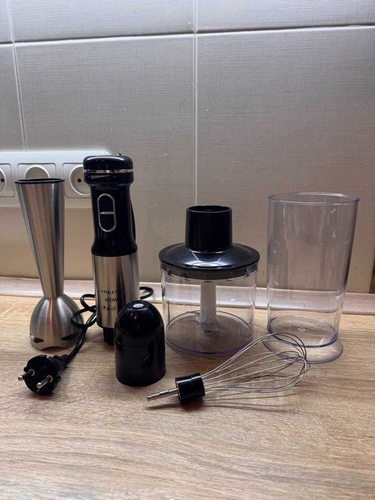 Блендер з 4 насадками і чашею 600мл Sokany 800 Вт на подарунок до свят