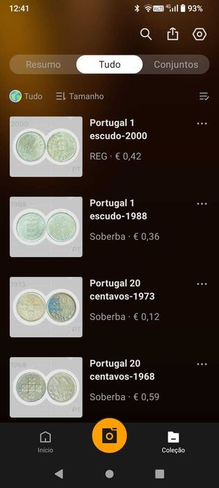 Coleção de moedas