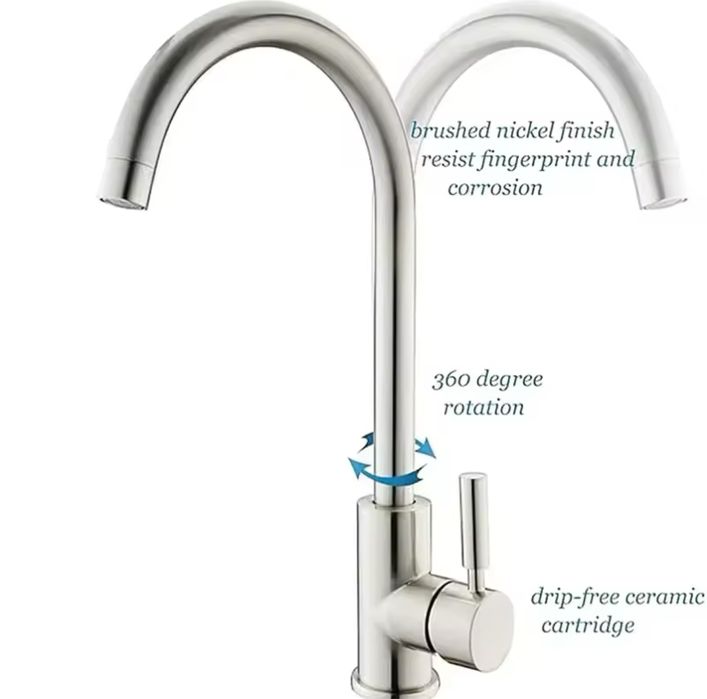 Torneira misturadora bancada de cozinha nova inclui bichas