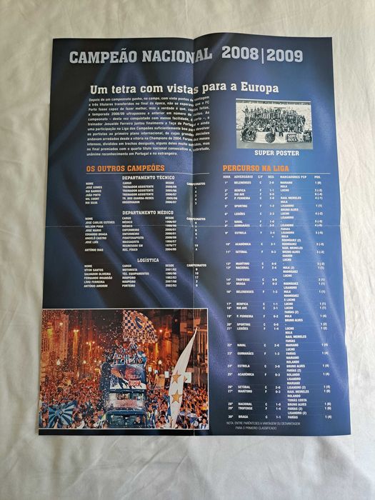 Poster Gigante - FC Porto - Vencedor da 1ª Liga Portuguesa - 2008/2009