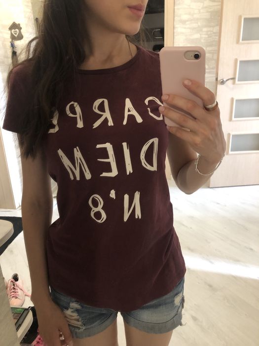 Футболка б/у вишневая