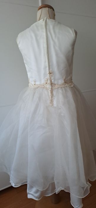 Vestido Cerimónia 5/6 Anos Organza bordada