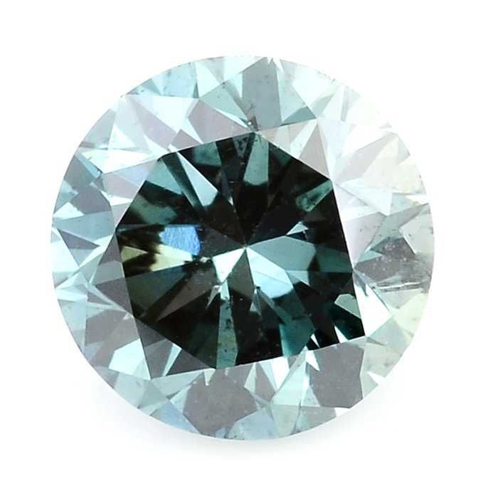 DIAMENT BRYLANT 0.35 CT | Fancy Intense Green-Blue | Certyfikat ALGT