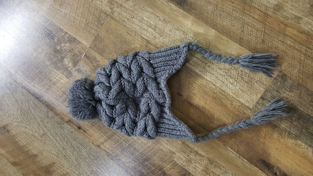 Zimowa czapka 52 53 dla dziewczynki ciepła gruba 104