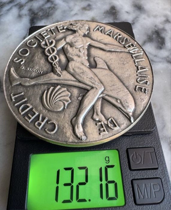 Medalha Prata Rara 950 Monnaie de Paris (1965) - 132g - G. Simon