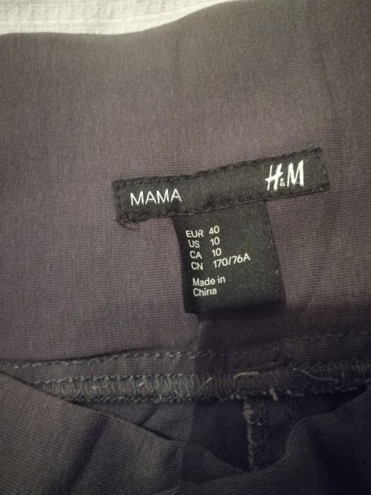 Jeansy ciążowe h&m mam rozm.  40 grafitowe szare