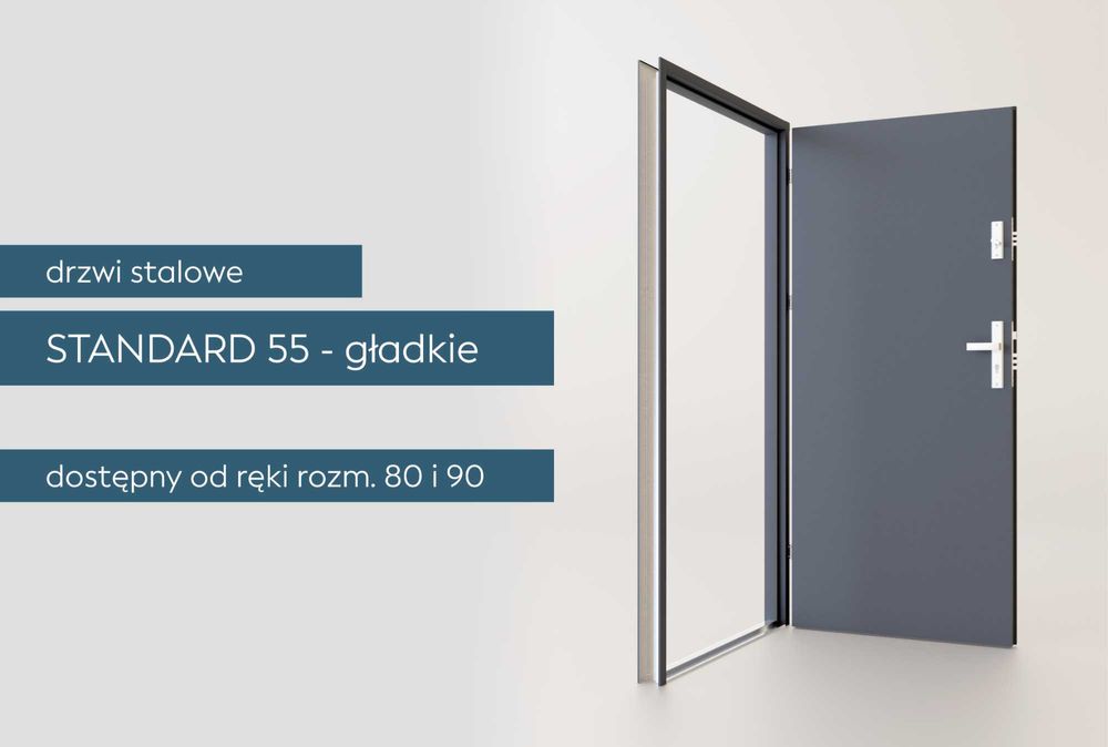 Drzwi zewnętrzne wejściowe do domu z montażem od ręki