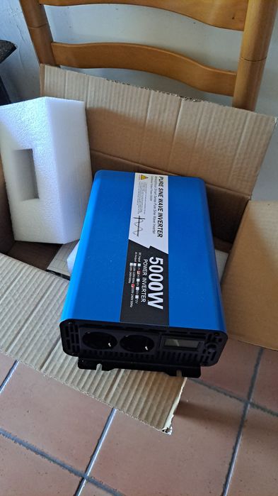 Inversor ONDA PURA (Camião) 24VDC em 220VAC - 5.000W pico. NOVO
