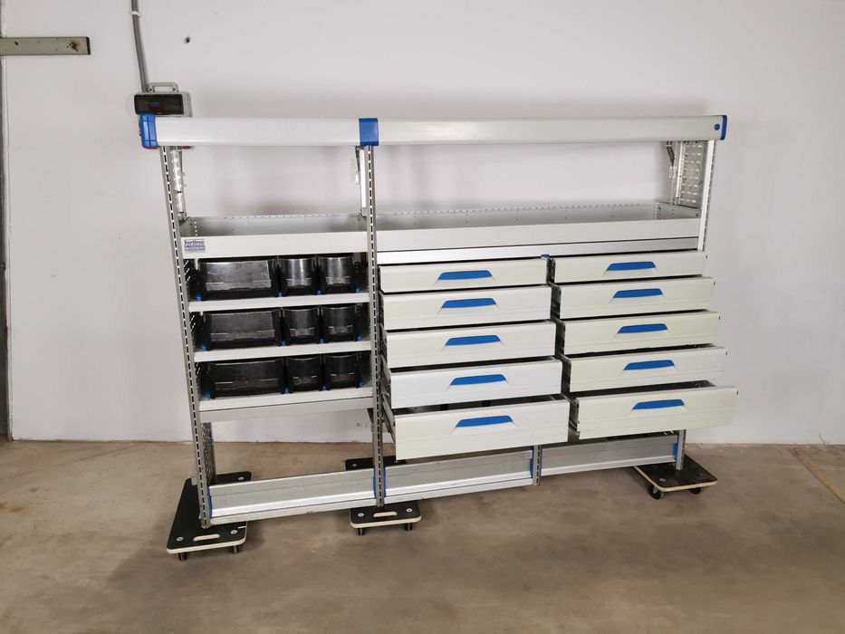 Zabudowa serwisowa warsztatowa regał samochodowy serwisowy SORTIMO