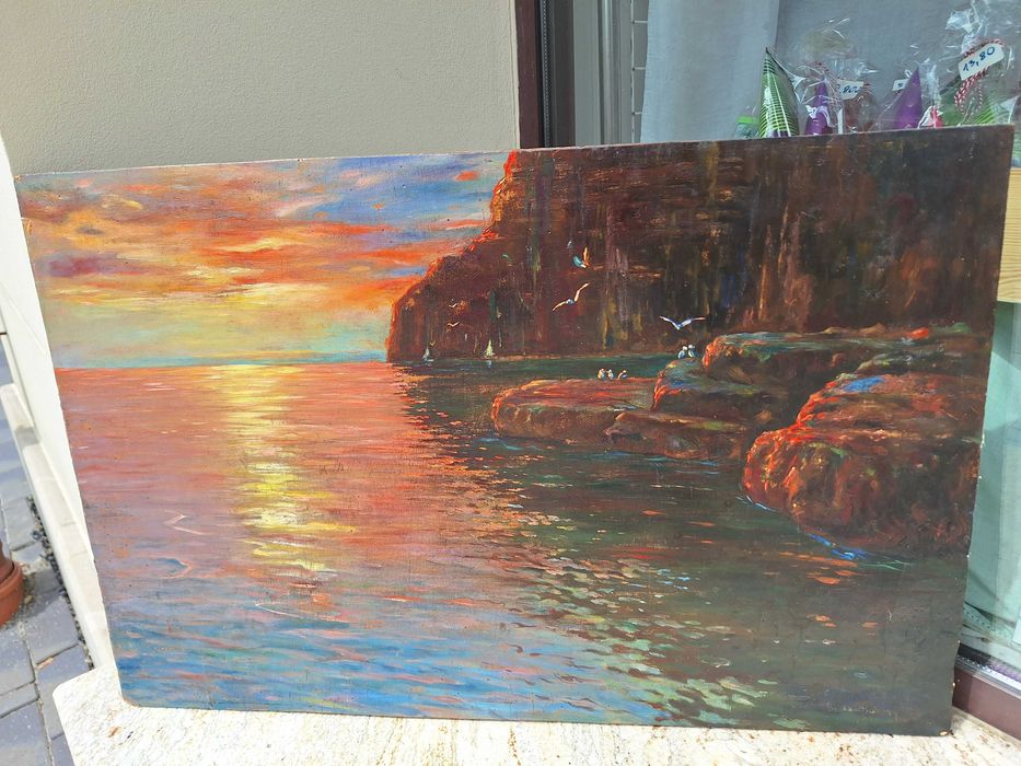 Pejzaż z południa Europy-Capri-olej