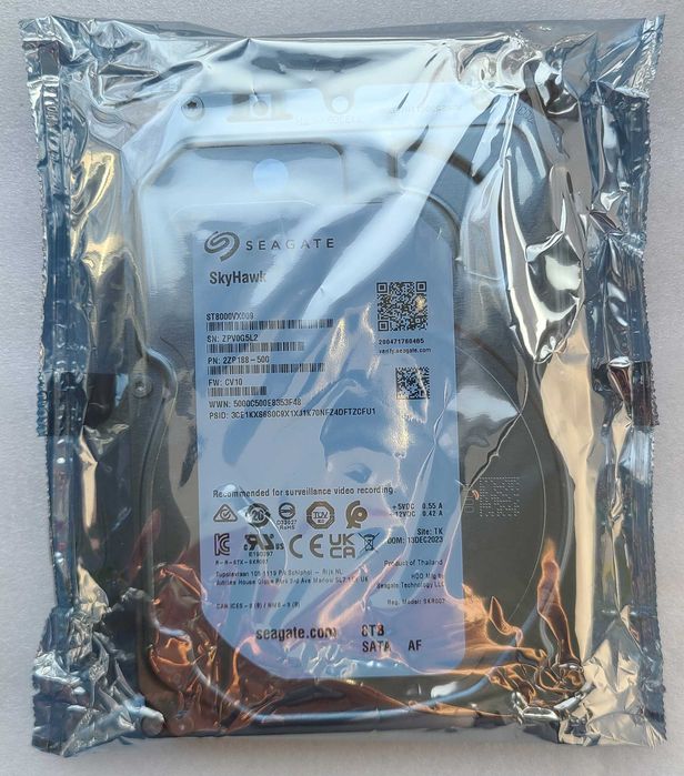 Жорсткий диск 8TB HDD Seagate SkyHawk Surveillance ST8000VX009