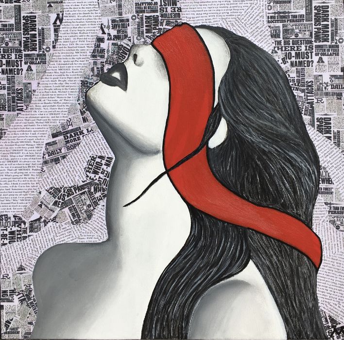 Quadro pintura “Blindspot” | 40x40 cm
