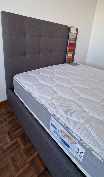 Camas de Casal Estofadas de Luxo 199€ Disp. em Várias Cores! 190x140m!