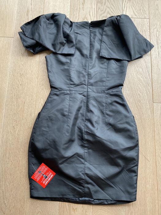 Asos sukienka czarna kokardy xs
