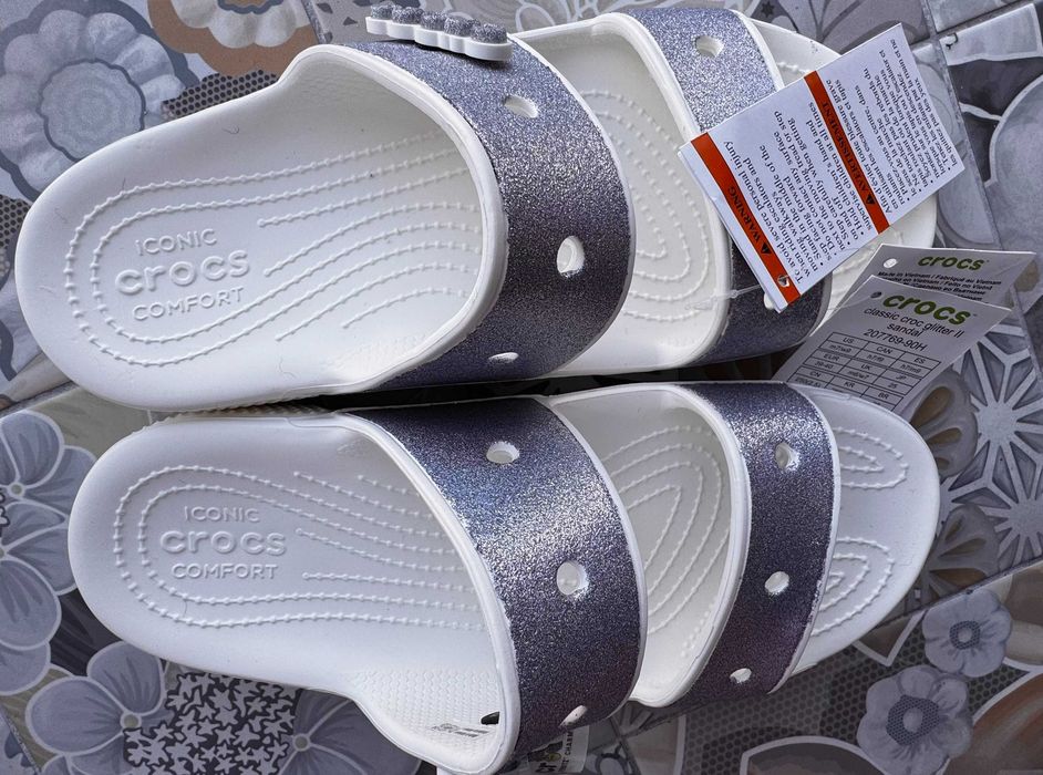 Жіночі шльопанці Crocs Glitter II, 39-40