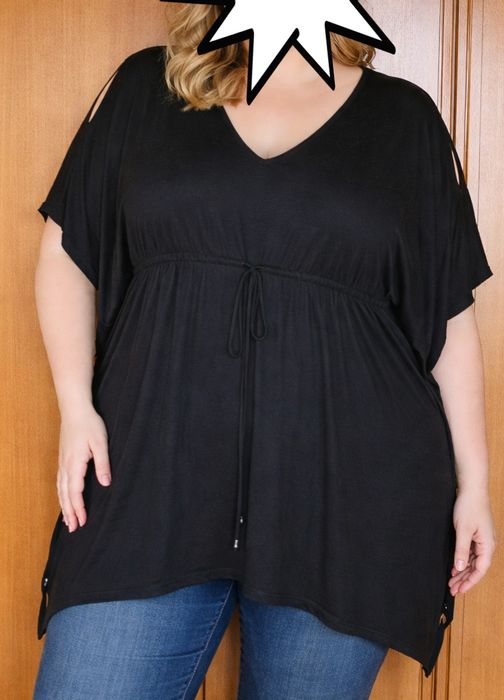 Czarna bluzka "nietoperz " XL