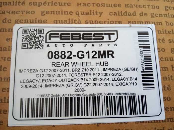 Cubos traseiros Subaru Forester Legacy Impreza