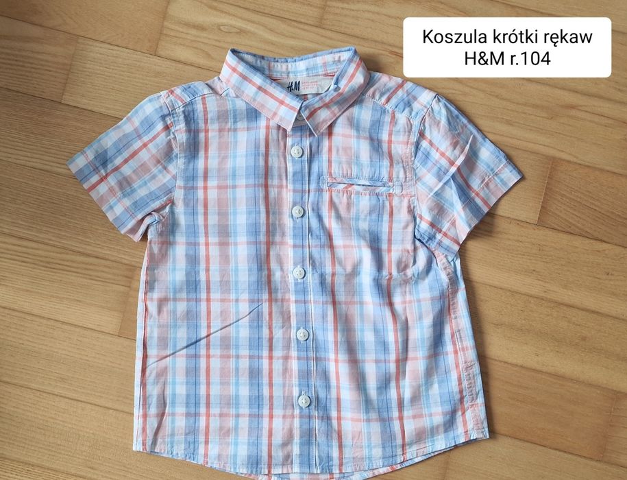 Koszula dla chłopca krótki rękaw H&M r.104