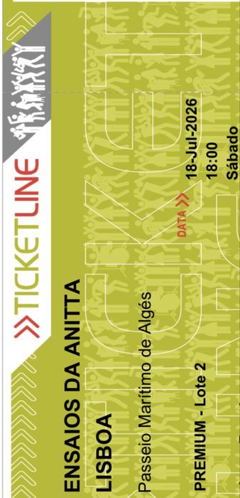 3 bilhetes Anitta Lisboa
