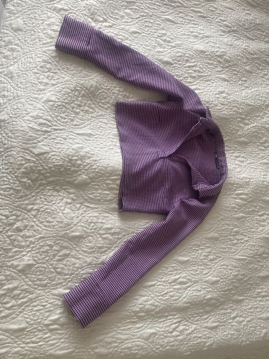 Zara Long Shirt Black And Pink Size M