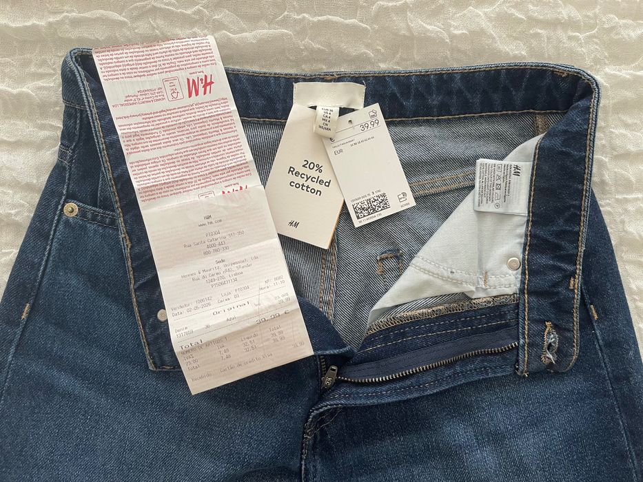Calças de ganga H&M novas com etiqueta