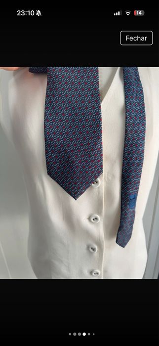 Gravata Hermès Azul