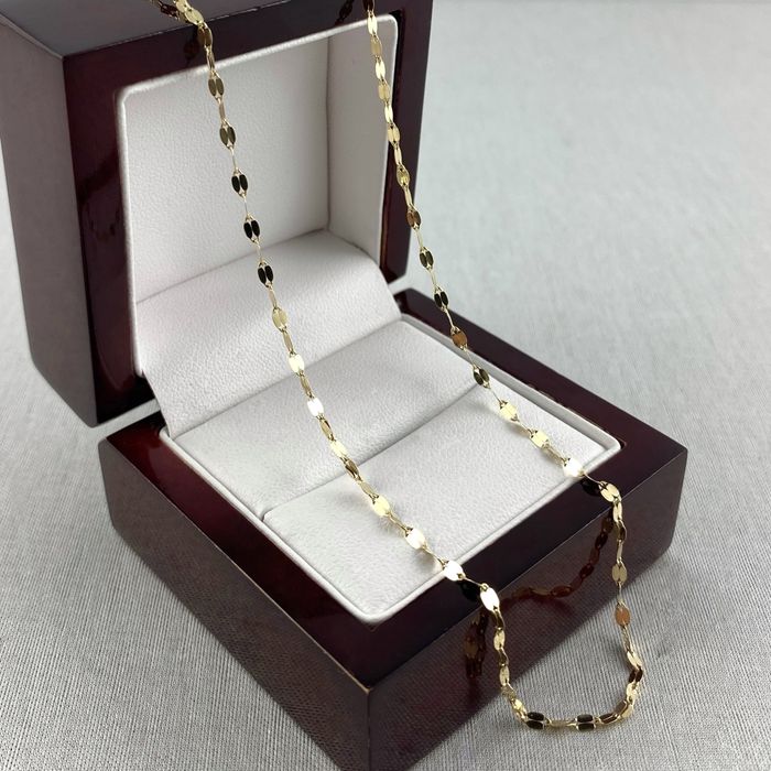 ZŁOTY łańcuszek 2mm splot pełen blasku PRÓBA 585 (14K) długość 45 cm