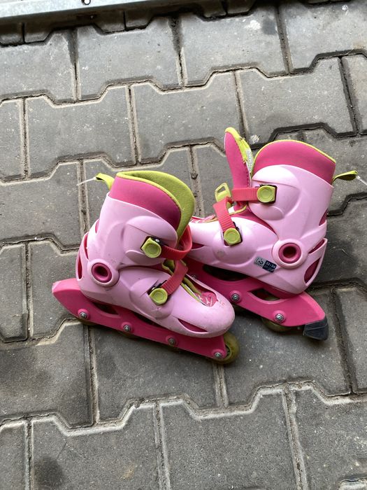 Rolki dla dziewczynki oxelo 32-34 różowe