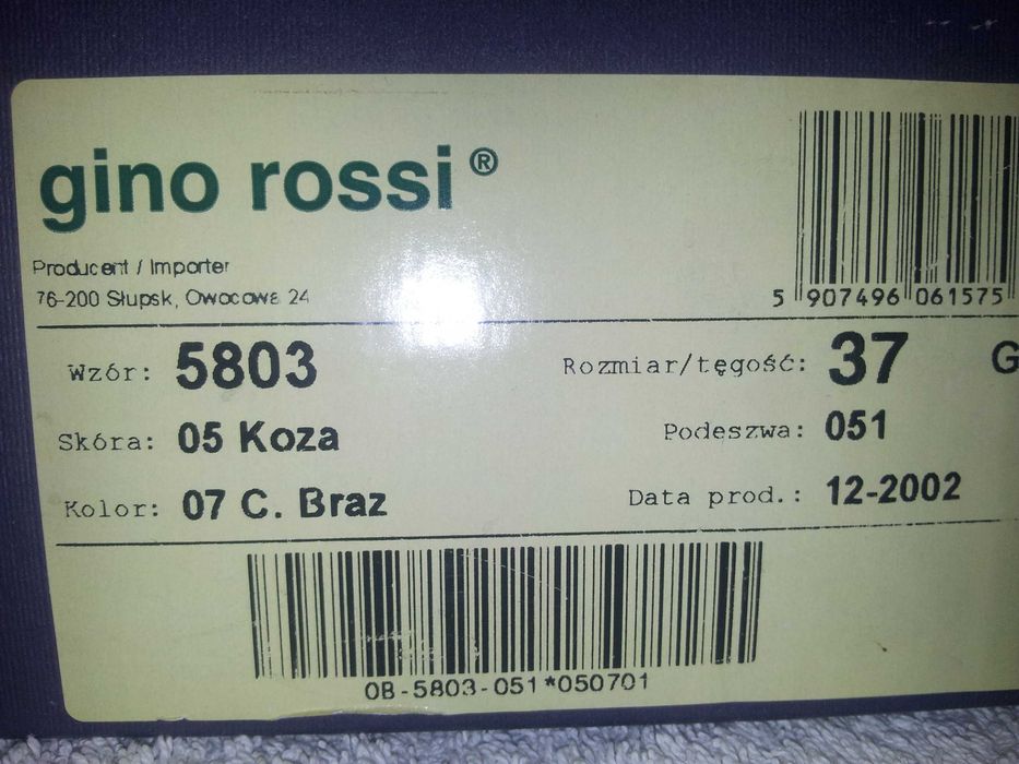 gino rossi klapki 37 skórzane