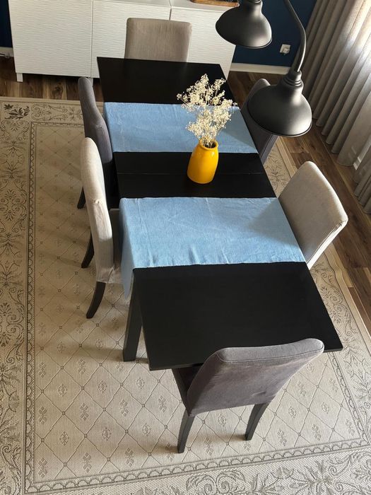 Mesa de jantar Ikea + 06 cadeiras estofadas