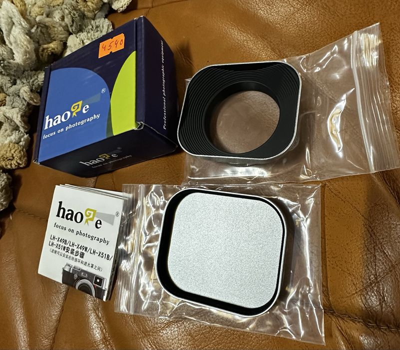 Haoge LH-EW2 49 мм квадратна металева бленда, Canon Nikon Sony Leica