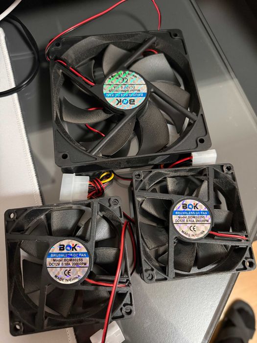 3 ventoinhas 12v