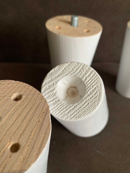 Деревянные ножки для мебели Новые Белые