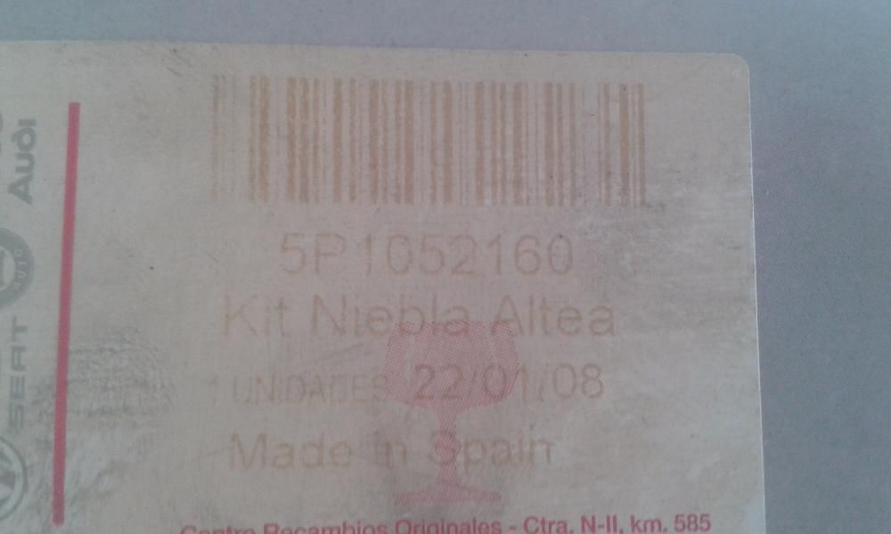 Kit completo Farois Nevoeiro Seat Altea Novo Original