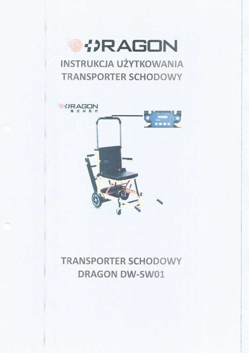 Schodołaz Wózek elektryczny Titan Person Dragon Jak Nowy Rok Gwarancji