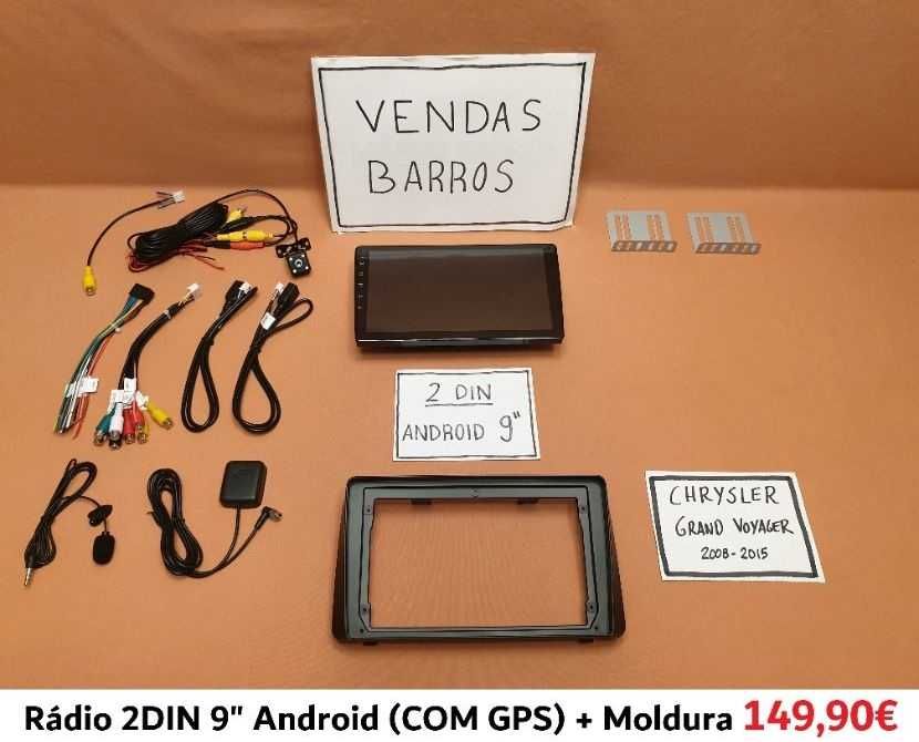 (NOVO) Rádio 2DIN • CHRYSLER Voyager / Grand Voyager • Android 4+64GB