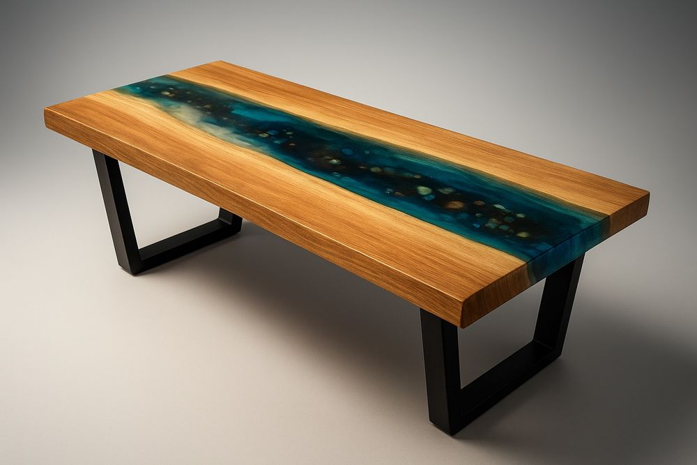 Stół z żywicy epoksydowej 125x53