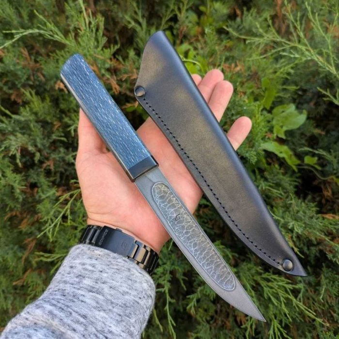 Якутський ніж ручної роботи / Нож якут сталь ЕА115 (61 HRC)