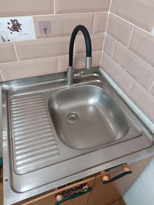Мойка нержавейка 60*60 + смеситель