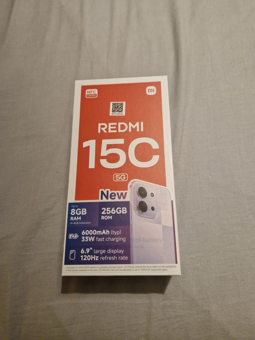 Xiaomi Redmi 15C 5G 256GB com capa
Xiaomi Redmi 15C 5G 256GB