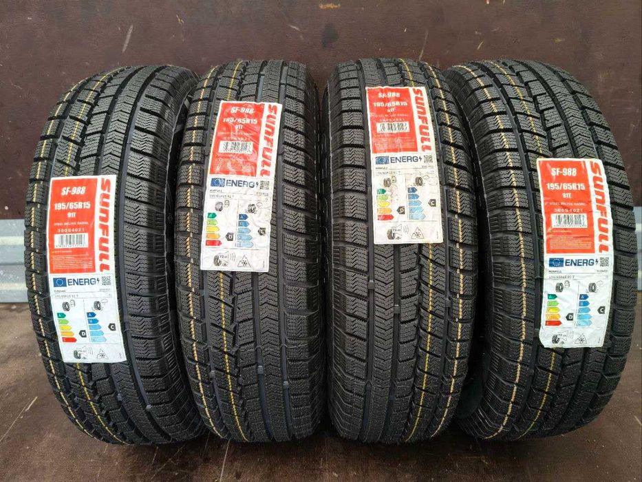SunFull SF-988 195/65r15 made in China 26рік, ЗИМА НОВІ (9мм) не наварка
