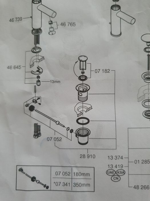 Korek odpływ 28910 Grohe Essence Brushed Hard Graphite