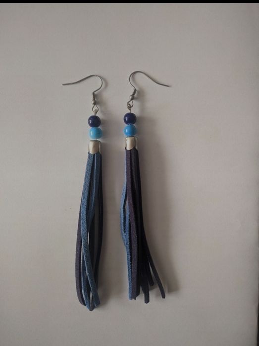 Kolczyki handmade Boho rękodzieło długie
