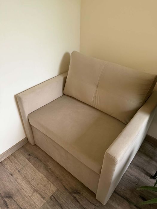 Amerykanka sofa rozkładana beżowa