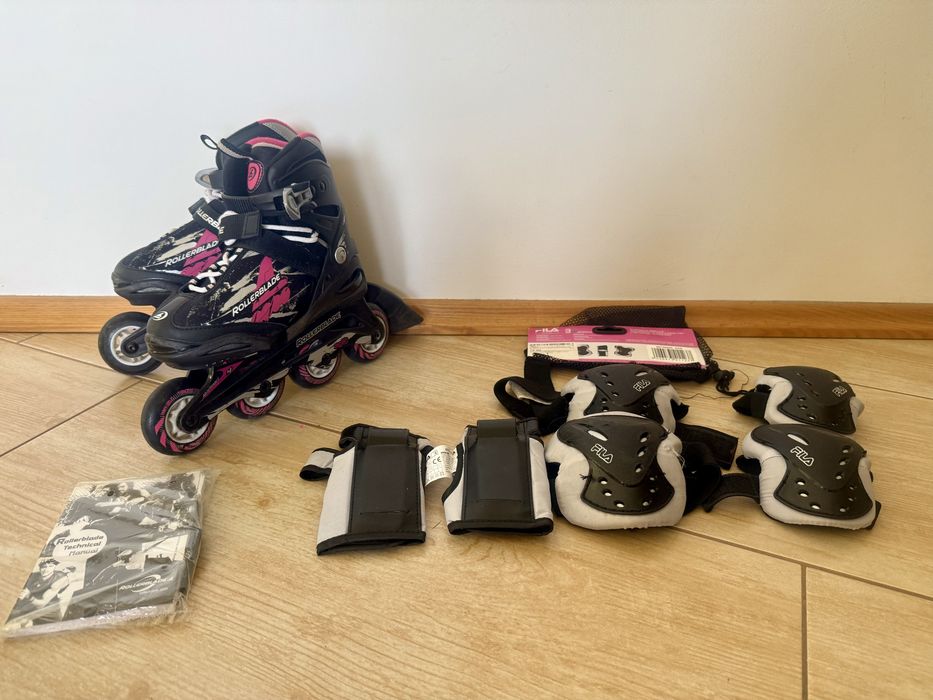 Rolki Rollerblase 32-35 i ochraniacze